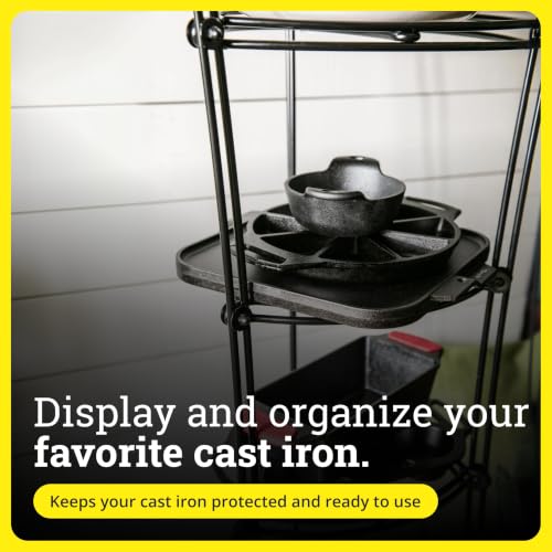 Lodge Cookware Storage Tower 6-Tier Storage Rack, Matte Black - Image 7
