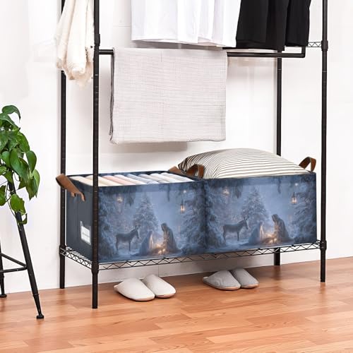 Christmas Nativity Scene Storage Basket Foldable Cube - Image 6