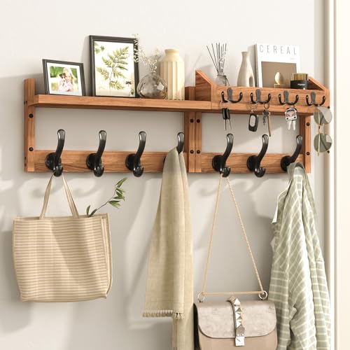Evermagin 29" Coat Rack Wall Mount with Shelf & 11 H | All Products - Image 2