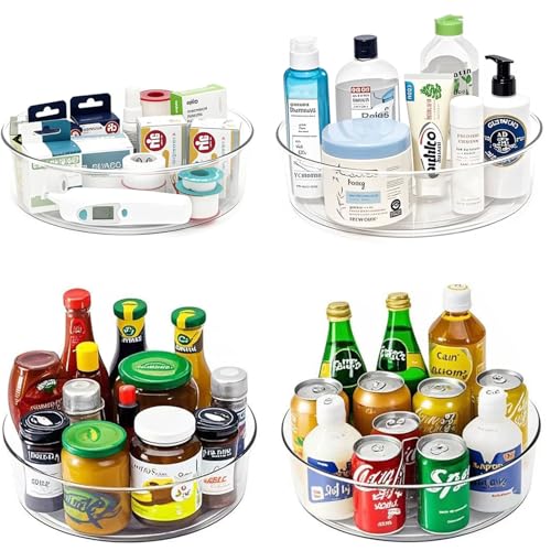 4 Pack Lazy Susan 11.5" Inch Turntable Organizer Org - Image 2