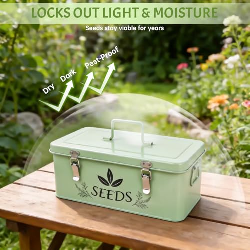 Spring Seed Storage Organizer | 3-Compartment Metal Seed - Image 7