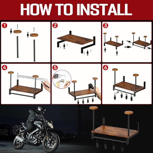 Helmet Holder, Wall Mount Helmet Organizer Rack with | All Products - Image 7