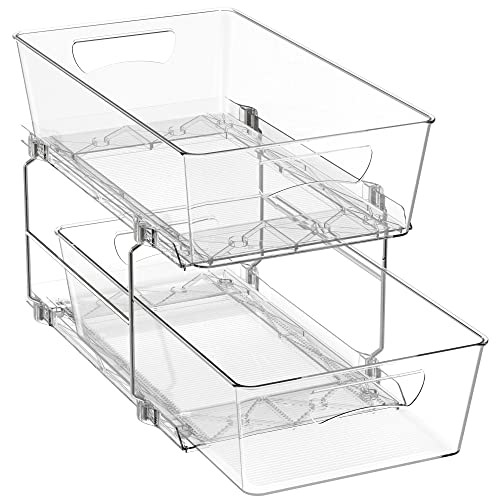 Simple Houseware 2 Tier Basket Drawer Cabinet Pull-Out Organizer - Image 2