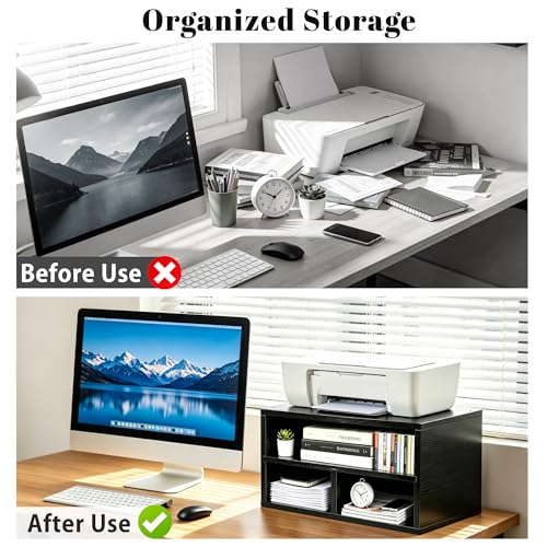 Printer Stand for Desk, 2-Tier Multi-Purpose Desk Organizer - Image 7