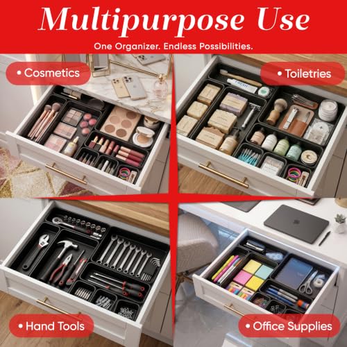 Interlocking Drawer Organizer Bins 8 Pcs, Desk Drawer Organizer - Image 5