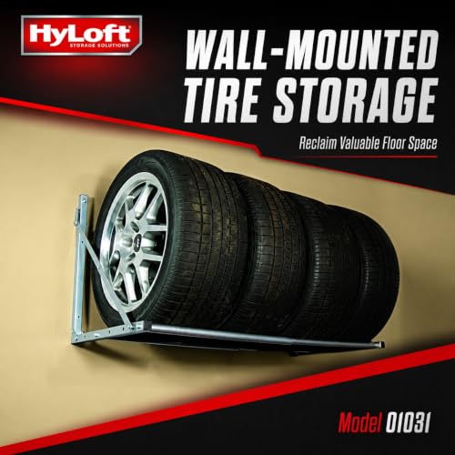 HyLoft Wall-Mounted Folding Tire Storage Loft Rack - Image 4