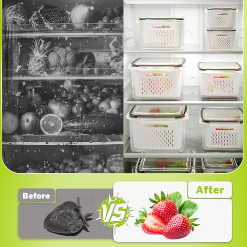 5 Pack Fruit Storage Containers for Fridge, Plastic Fruit - Image 5