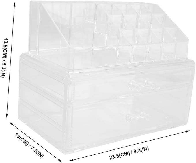 FRCOLOR Cosmetics Storage Case Acrylic Box for Makeup Desktop Organizer Multiple