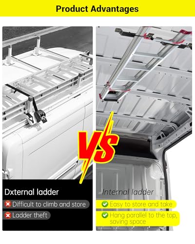 Universal Van Interior Ladder Storage Holder | Garage Storage - Image 3