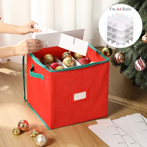 CHENGU 2 Pack Christmas Ornament Storage Stores up to 64 - Image 7