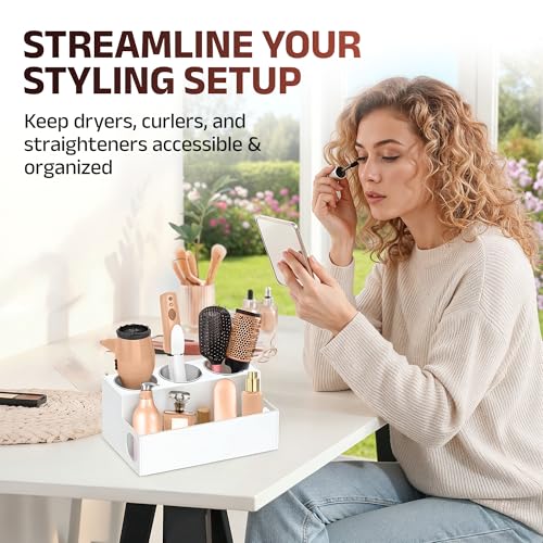 Casavita White Hair Tool Organizer with Heat-Resistant - Image 5