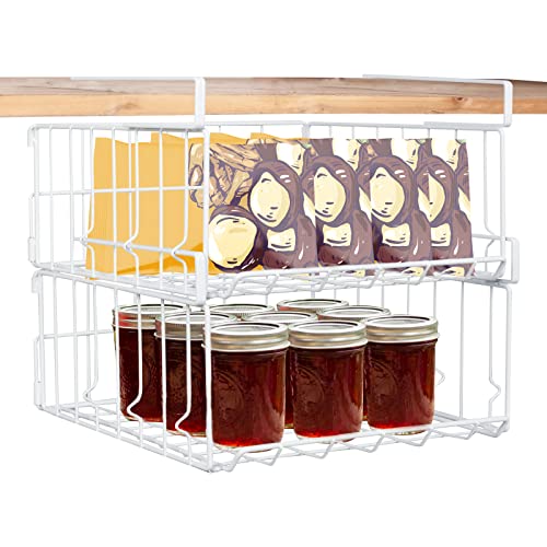 Hanging Under Shelf Storage Basket, 2 Pack Foldable Under Cabinet - Image 2