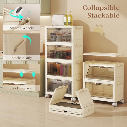 3 Tier Stackable Storage Bins with Lids, Storage Cabinet - Image 7