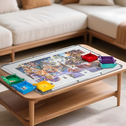 Tektalk Foldable Jigsaw Puzzle Board, Felt Puzzle Mat - Image 3