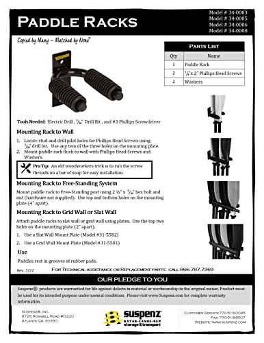 Suspenz 6-Paddle Rack Black, 14" - Image 6