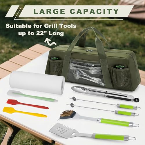 Grill Tool Storage Bag with Pockets for Barbecue Tool up to 22" - Image 4