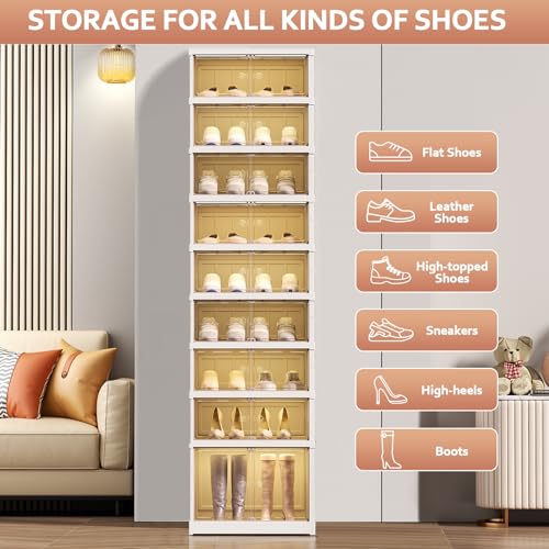 Shoe Rack Organizer for Entryway, 9 Tiers, 18 Pairs, 17.3" Wide - Image 6