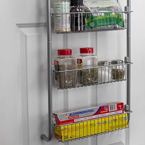 Home Basics Heavy Duty 4 Tier Over the Door Storage Shelf Hanging - Image 7