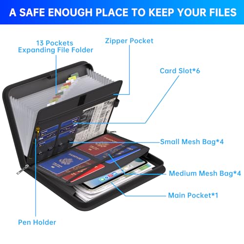 ENGPOW Accordion File Organizer, Fireproof Expanding File Folder - Image 5