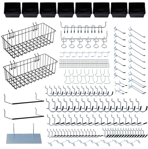 246PCS Pegboard Accessories Organizer Kit,Includes Pegboard Hooks - Image 2