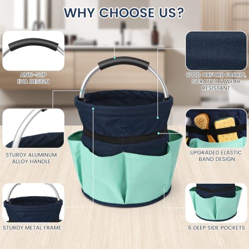 17L Cleaning Supply Caddy with Handle for Cleaning Supplies - Image 7