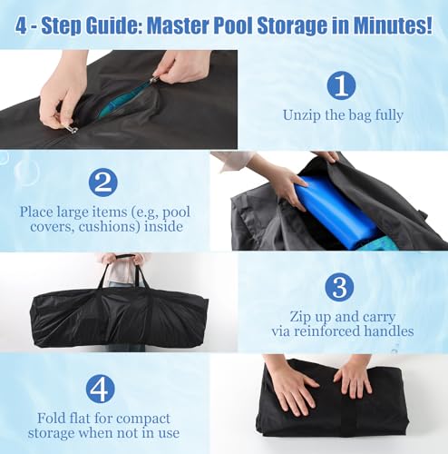 PJT 142 Gallon Extra Large Storage Bag for Pool | Home Organization - Image 8