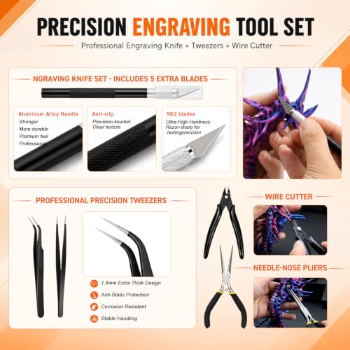77 PCS 3D Printer Tool Kit with Storage Case,3D Printing - Image 6