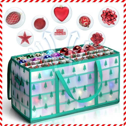 Hosuly 2 Pcs Plastic Christmas Ornaments Storage Box - Image 7