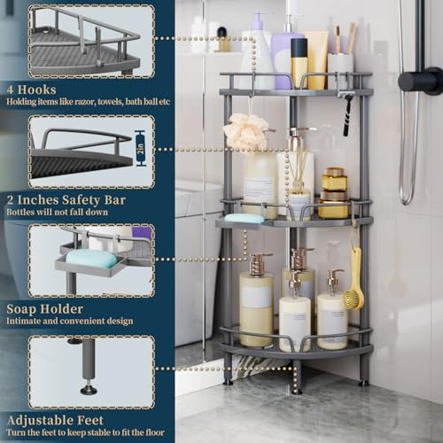Consumest Corner Shower Caddy Stand - 3 Tier Shower | All Products - Image 5