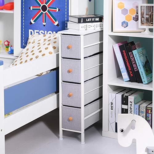 ROMOON Narrow Closet Organizer, 4 Drawer Fabric Storage Bins - Image 3