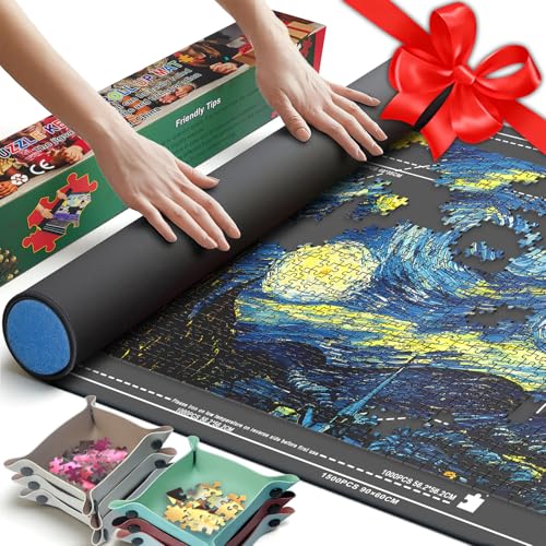 Jigsaw Puzzle Matt Rollup,1500pcs Puzzle Mat Rubber Saver - Image 2