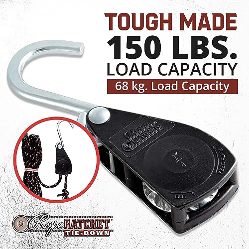Rope Ratchet Pulley Hanger Bundle, 3/8 in and 1/4 in - No - Image 4