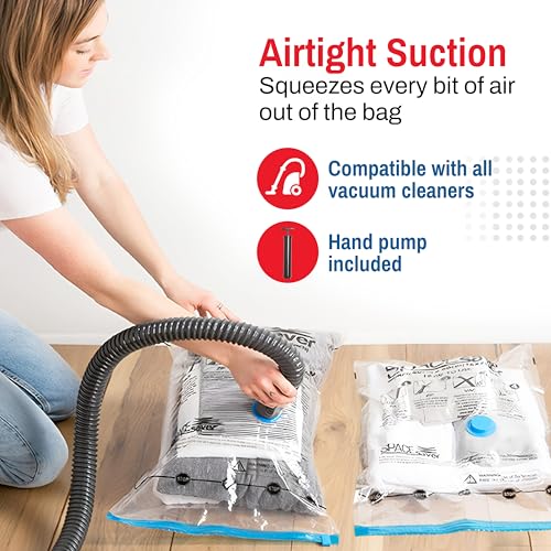 Spacesaver Vacuum Storage Bags with Hand Pump, Small, 10 Pack - Image 5