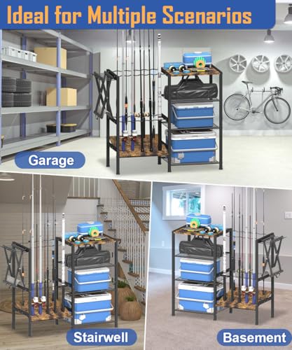 Fishing Rod Holders for Garage, Fishing Pole Holder Stand - Image 7