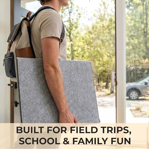1000 Piece Felt Puzzle Board with Cover - Folding Table, 6 Trays - Image 8