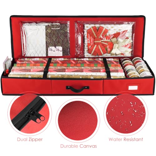 Hearth & Harbor Wrapping Paper Storage Container | Home Organization - Image 5