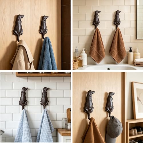 Dog Leash Holder for Wall, 2 Pcs Iron Dog Leash Hooks - Image 6