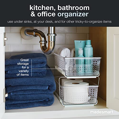 madesmart Premium Two Tier Organizer, Clear - Image 6