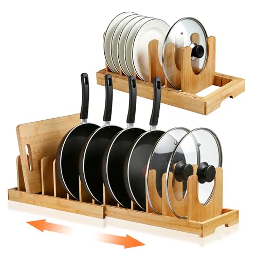Bamboo Pots and Pans Organizer under Cabinet - Image 2
