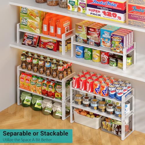 2 Pack Expandable Cabinet Organizer Shelves, 88lbs High Weight - Image 4