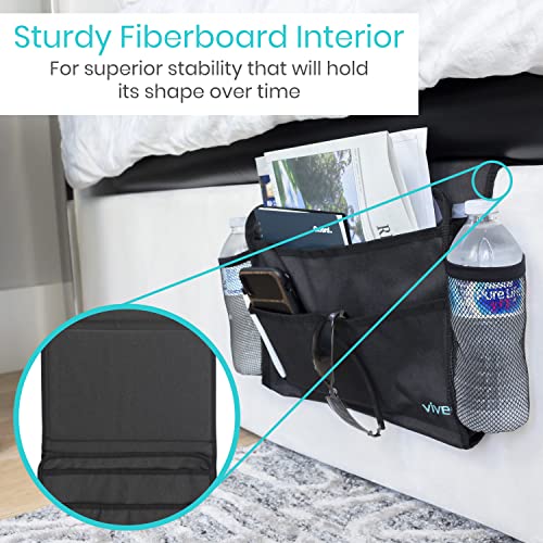 Vive Bedside Caddy - Bed Hanging Organizer - Storage Bag Shelf - Image 4