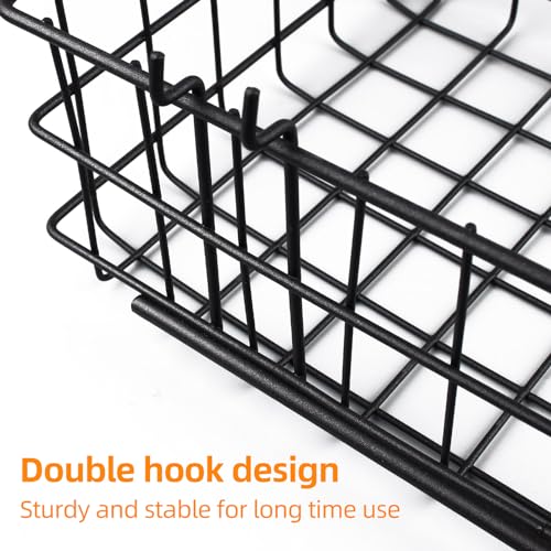 4 Pack Metal Pegboard Baskets Organizer Hooks for Garage Workshop - Image 5