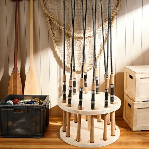 PH PandaHall Wooden Fishing Rod Holder, 12 Enlarged 38mm - Image 3