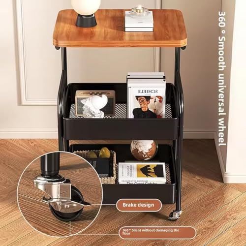 Snack Cart with Wheels, Rolling Kitchen Cart - Image 7