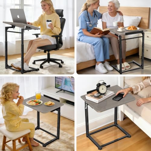 Upgrade Tv Tray Table, 8-Level Adjustable Height Couch Side Table - Image 8