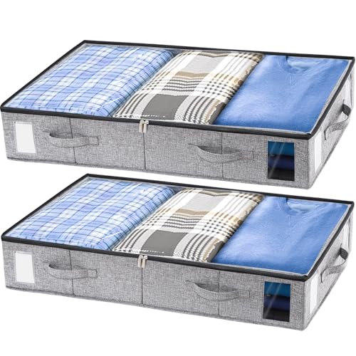 combocube 2 Pack Under Bed Storage Containers, Stackable Closet - Image 2