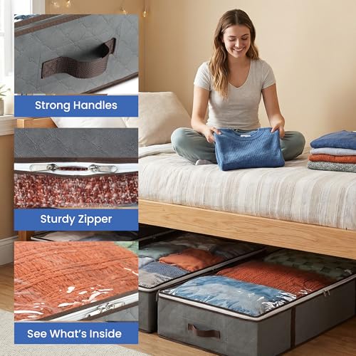 Underbed Storage Bags 4-Pack - Foldable Under Bed St | All Products - Image 5
