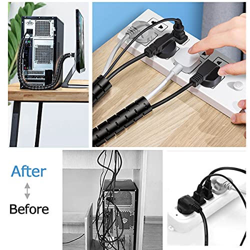 Large PC Cable Management Tube Sleeve Under Desk Wire Organizer - Image 4