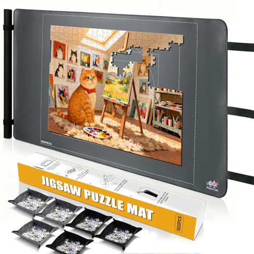 Premium All-in-One Puzzle Mat Roll Up - 46" x 26" Puzzle Mat - Image 2