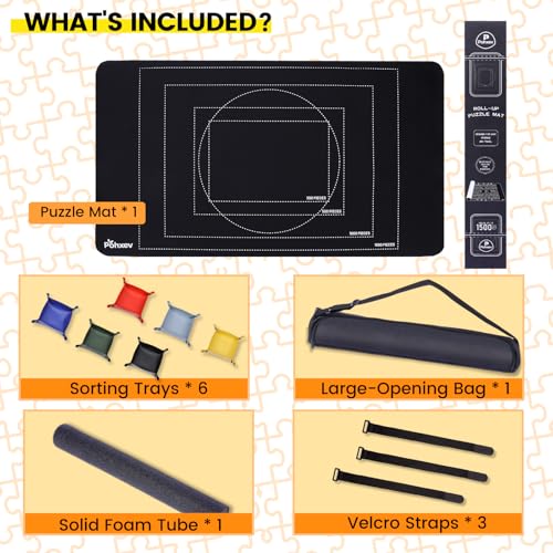 Pohxev Rubber Puzzle Mat Roll Up，Jigsaw Saver Pad Matt - Image 4